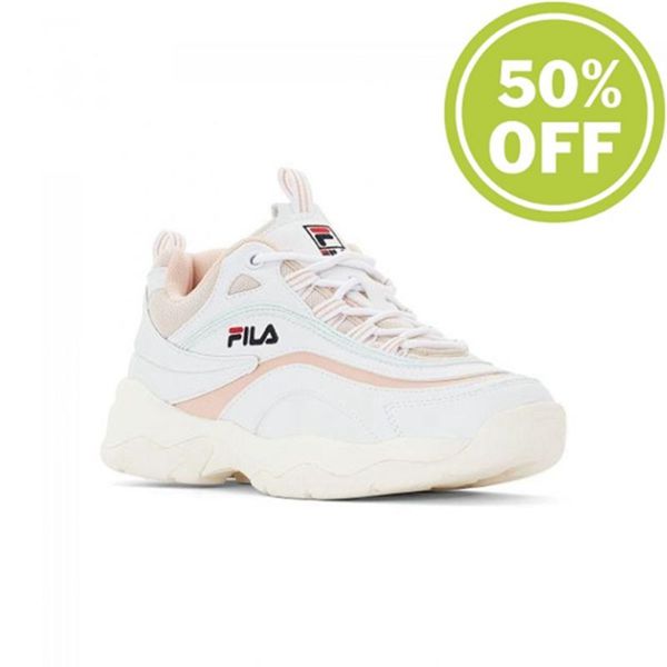 Tênis Fila Mulher Branco/Rosa - Fila Ray Low Wmn Portugal Lisboa,BFOW-16947